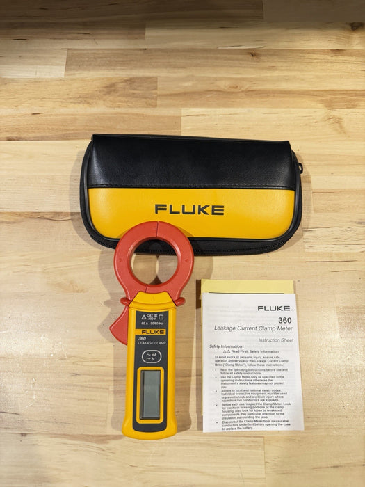 FLUKE 360 LEAKAGE CLAMP W/ BAG & MANUAL-SHIPS FAST
