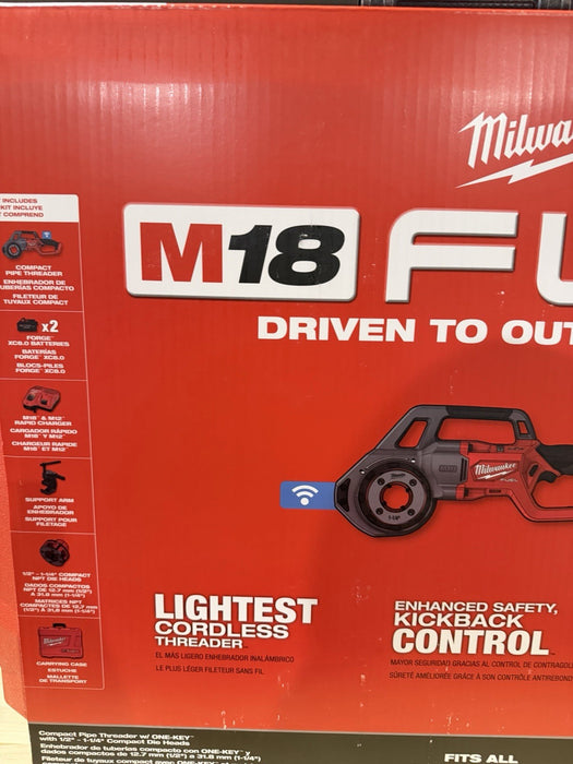 MILWAUKEE 2870-22 M18 18V FUEL PIPE THREADER W/ ONE KEY (NEW FACTORY SEALED)