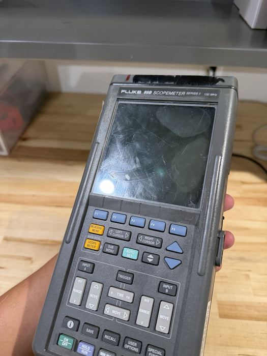 FLUKE 99B INDUSTRIAL SCOPEMETER SERIES II 100 MHZ FOR PARTS