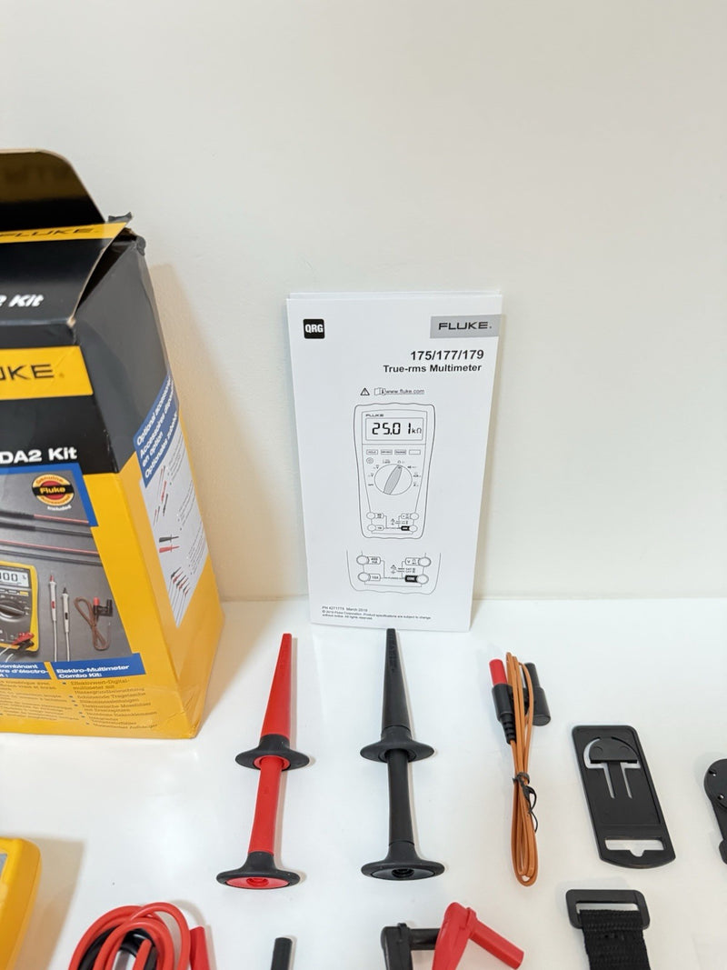 FLUKE 179/EDA2 MULTIMETER COMBO KIT CALIBRATED 2025