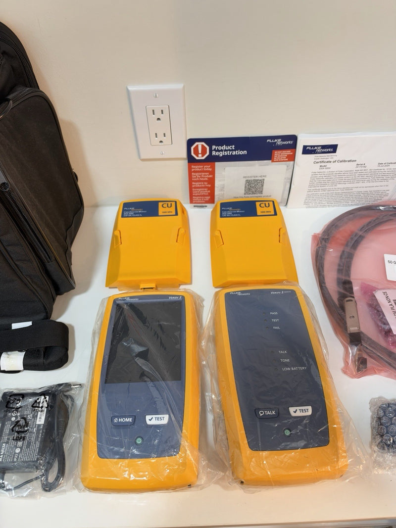 FLUKE NETWORKS DSX2-5000 LAN CABLE CERTIFIBER TESTER CALIBRATED 2024 NEW