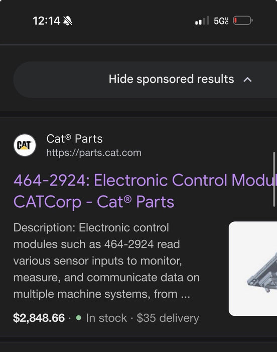 CAT 464-2924 ECM CONTROL MODULE (NEW FACTORY SEALED) GENUINE OEM - FREE SHIPPING