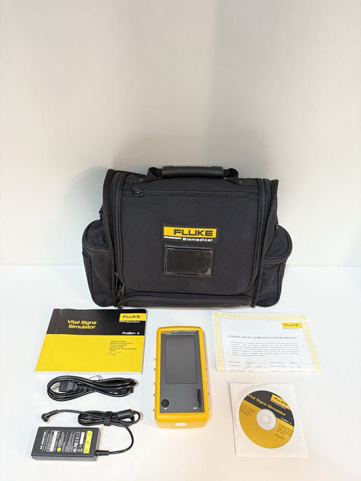 FLUKE PROSIM 4 VITAL SIGNS SIMULATOR WITH BAG & CERTIFICATE TESTED