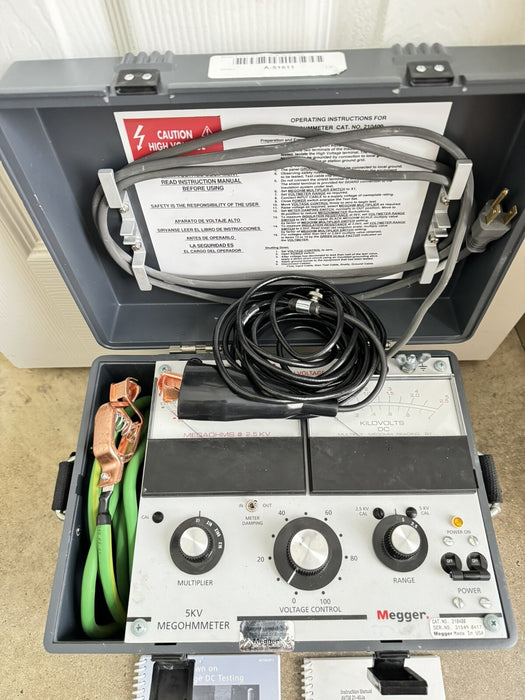 MEGGER 210400 5KV BIDDLE MEGOHMMETER /SHIPS FAST-FREE SHIPPING
