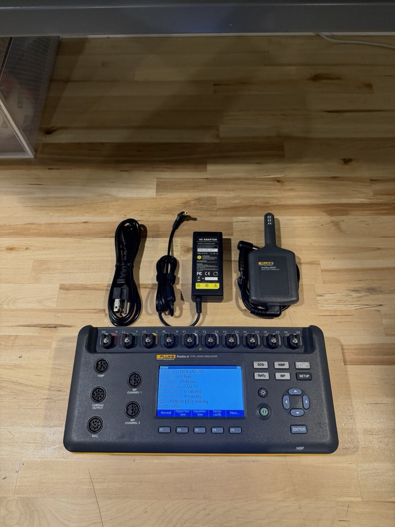 FLUKE BIOMEDICAL PROSIM 8 & SPOT SPO2 MODULE KIT TESTED