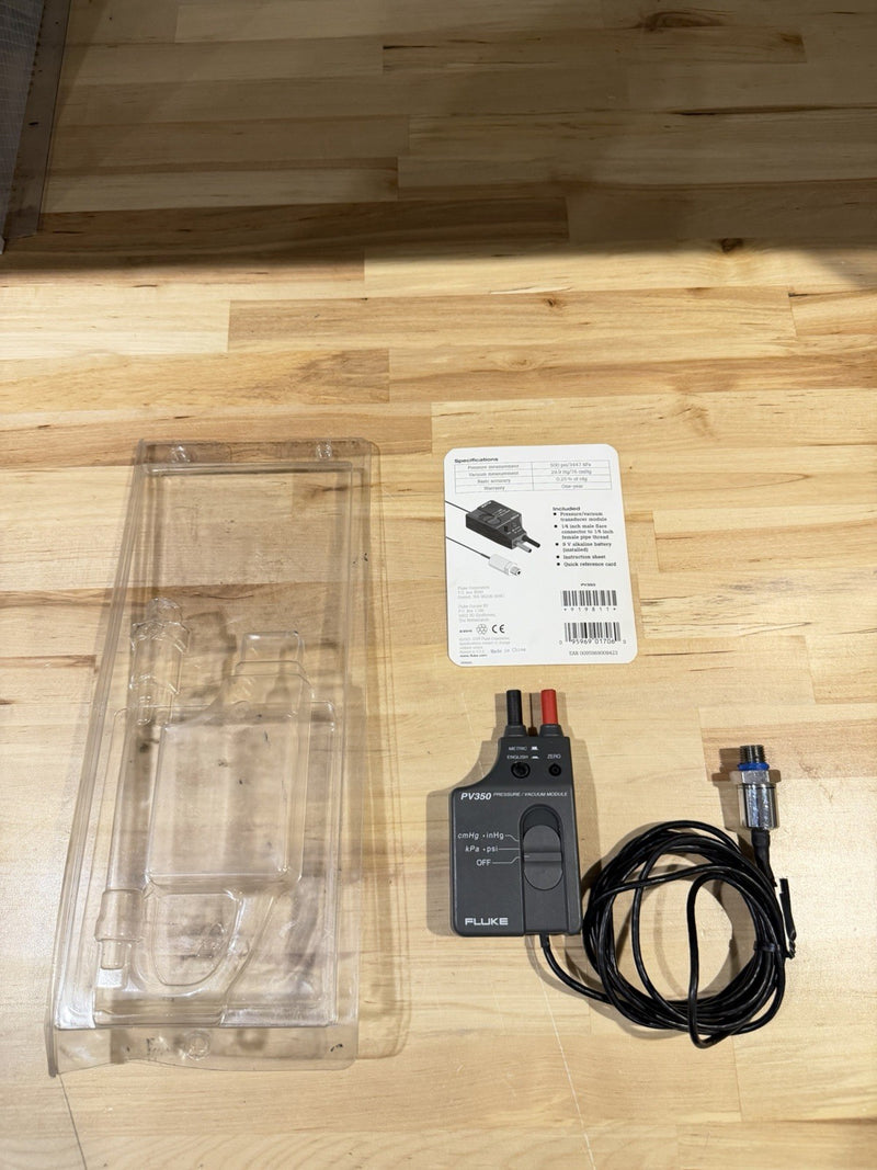 FLUKE PV350 PRESSURE VACUMM TRANSDUCER MODULE WITH BAG TESTED