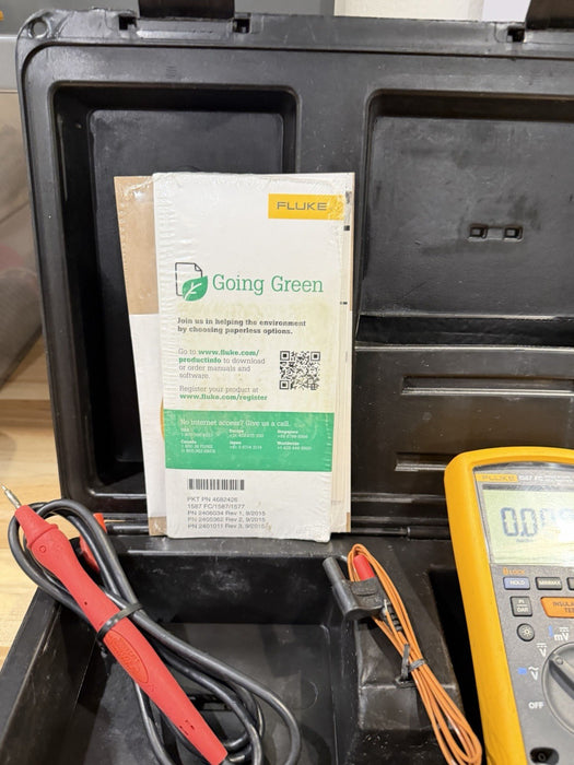 FLUKE 1587 FC INSULATION MULTIMETER W/ LEADS & CASE (TESTED) SHIPS FAST