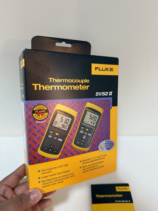 FLIKE 51/52-II THERMOCOUPLE THERMOMETER (NEW FACTORY SEALED) SHIPS FAST