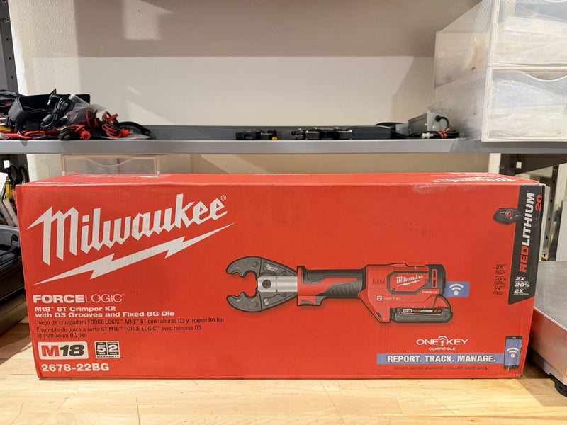 MILWAUKEE 2678-22BG FORCE LOGIC 6T UTILITY CRIMPER KIT W/ BG-D3 JAW (NEW SEALED)