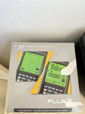 FLUKE 97 50MHZ SCOPEMETER WITH ACCESSORIES RARE