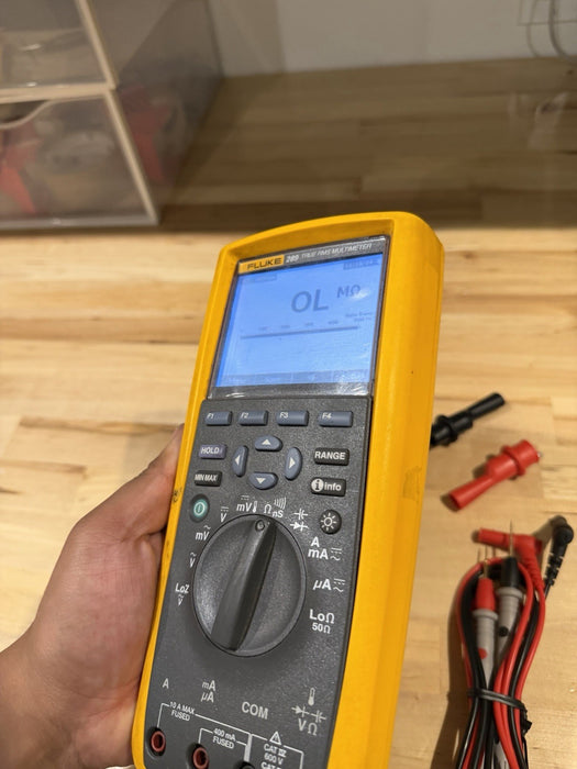 FLUKE 289 TRUE RMS ELECTRONIC LOGGING DIGITAL MULTIMETER W/ LEADS & CLIPS #5