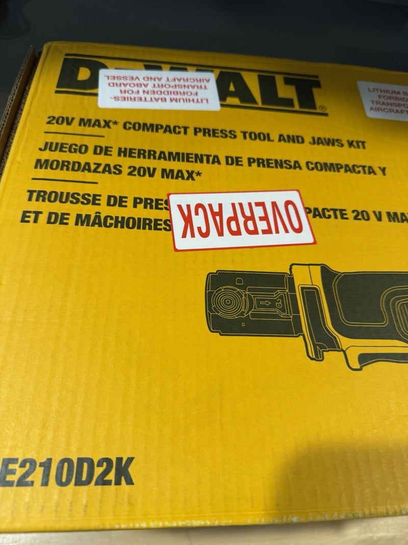 DEWALT (DCE210D2K) 20V MAX COMPACT PREST TOOL & JAW KIT