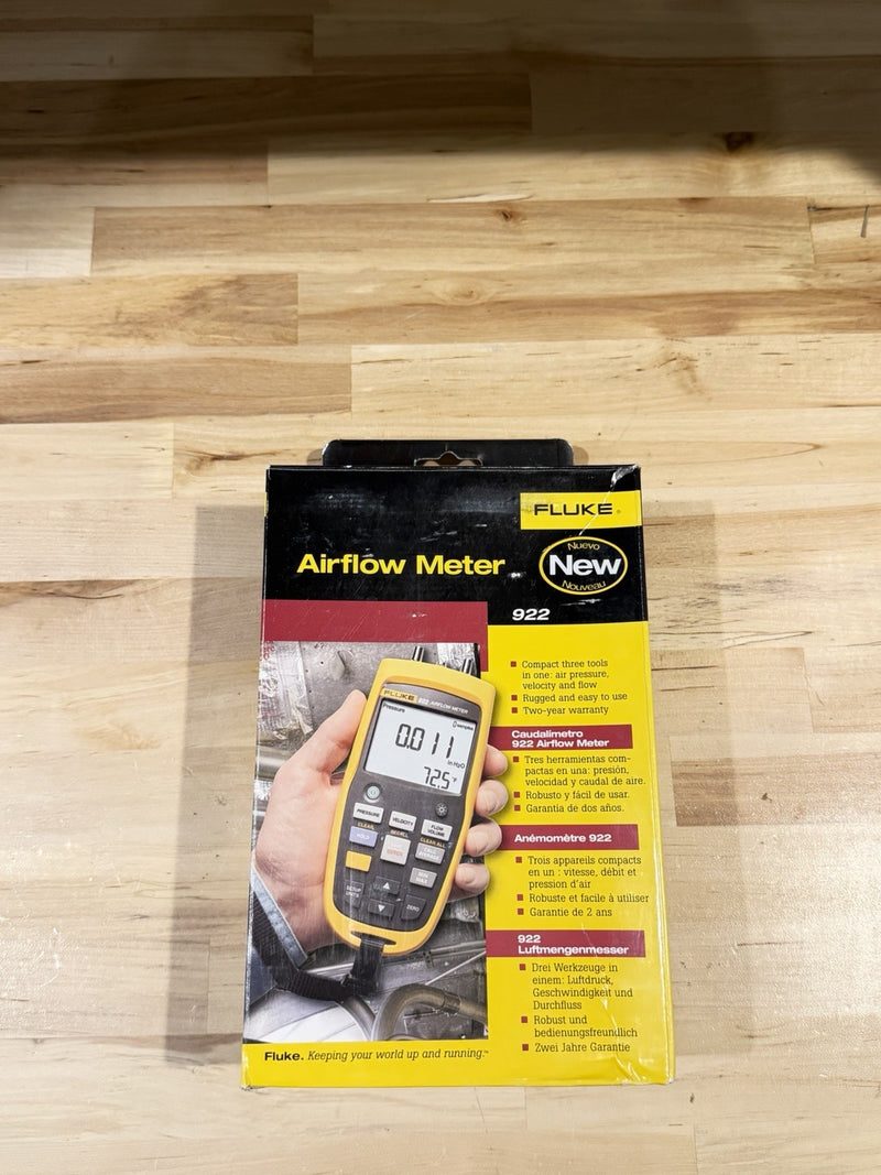 FLUKE 922 AIRFLOW METER WITH ACCESSORIES