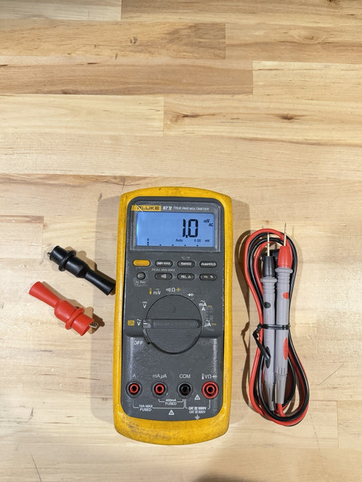 FLUKE 87V TRUE RMS MULTIMETER W/ LEADS (TESTED) SHIPS FAST