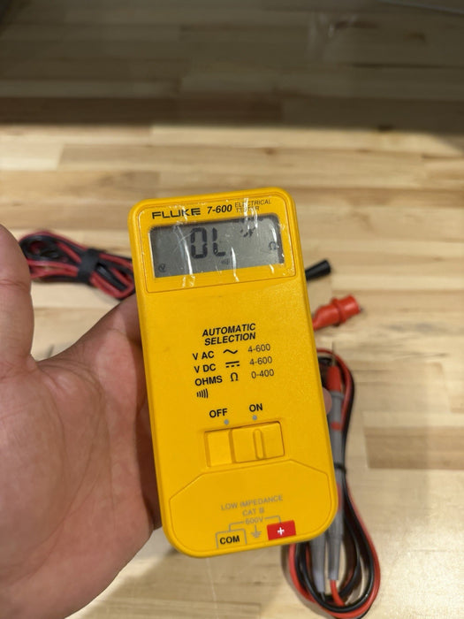 FLUKE 7-600 ELECTRICAL TESTER W/ LEADS & CLIPS (SHIPS FAST) TESTED