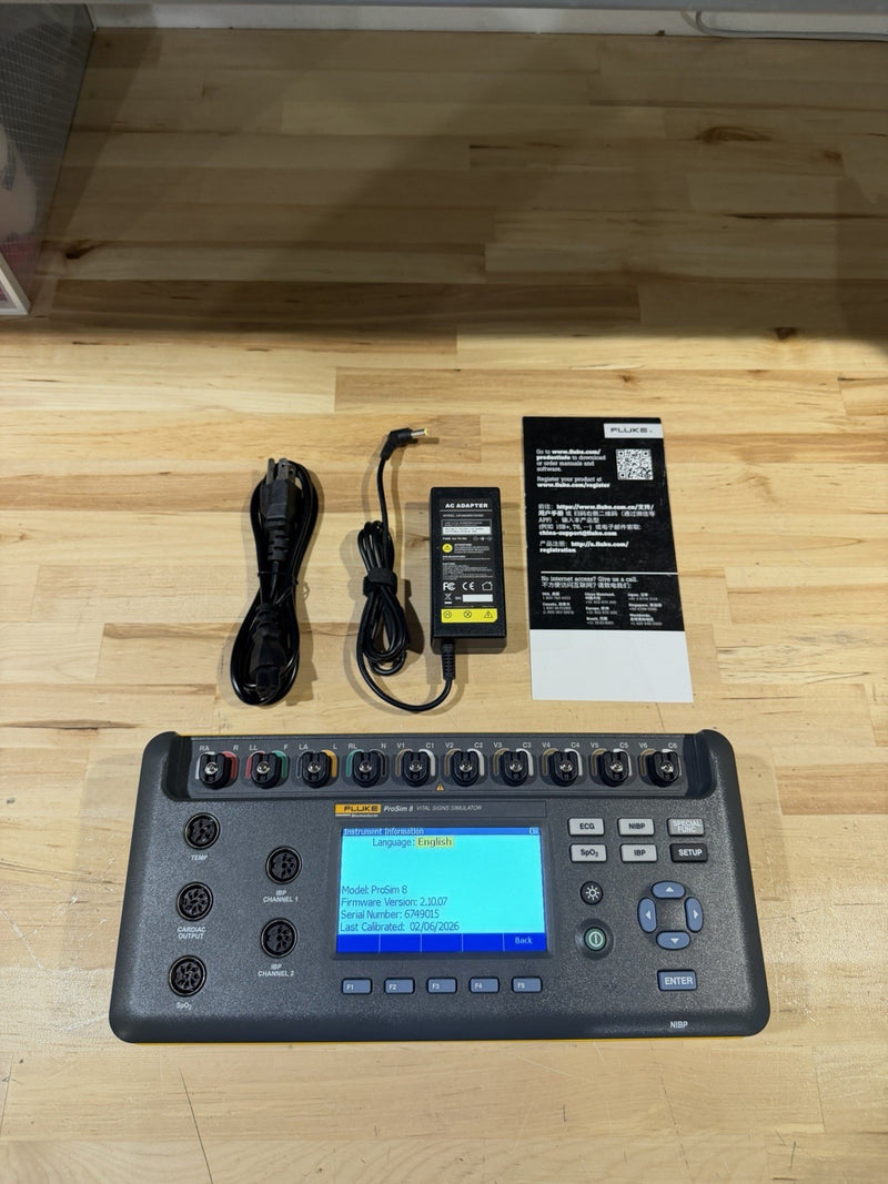 FLUKE BIOMEDICAL PROSIM 8 VITAL SIGNS SIMULATOR  (CALIBRATED 2027) FREE SHIPPING