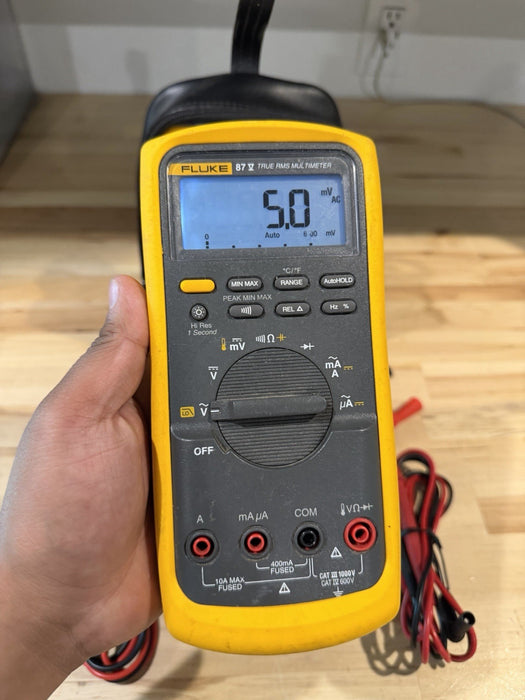 FLUKE 87V TRUE RMS MULTIMETER W/ LEADS (TESTED) SHIPS FAST