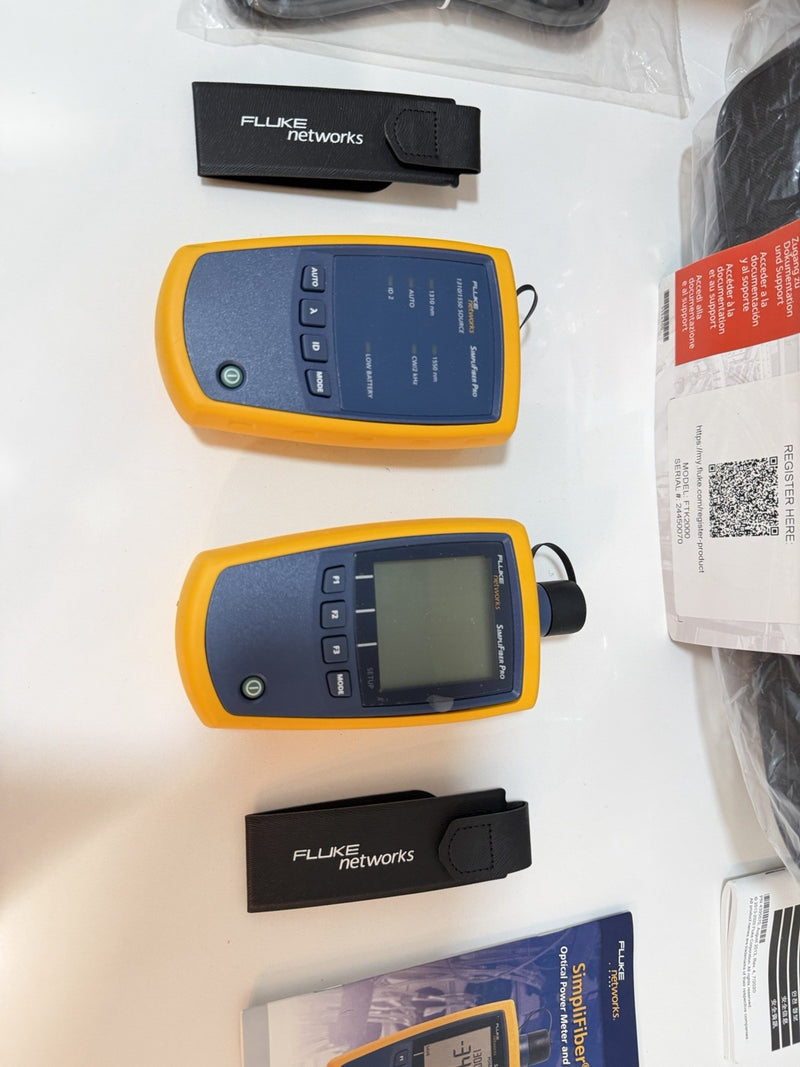 FLUKE NETWORKS FTK2000 SIMPLIFIBER SINGLE MODE 1310/1550NM FIBER VERIFICATION KT