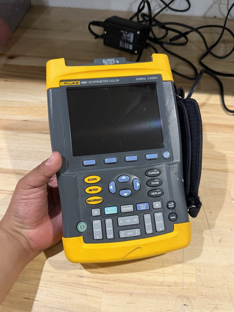 FLUKE 199C SCOPEMETER COLOR (FOR PARTS) PARTS ONLY