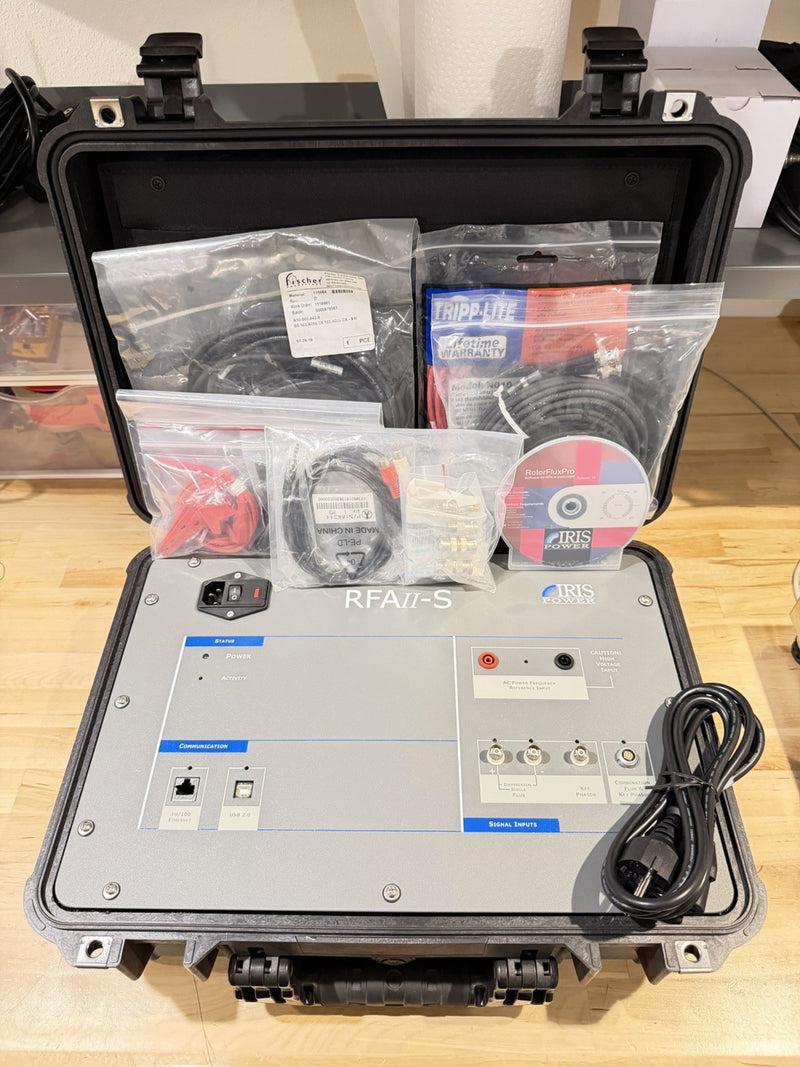 IRIS POWER RFAII-S MAGNETIC FLUX ANALYZER WITH ACCESSORIES TESTED