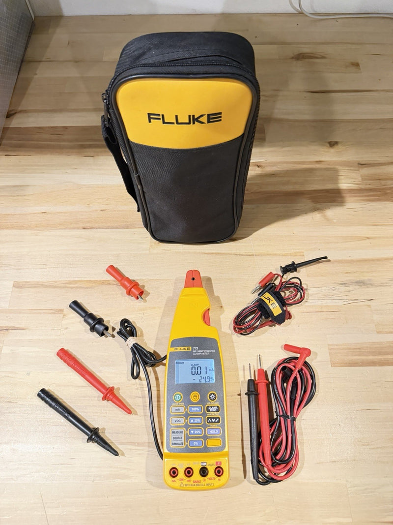 FLUKE 773 MILLIAMP PROCESS CLAMP W/ LEADS (TESTED) FREE SHIPPING