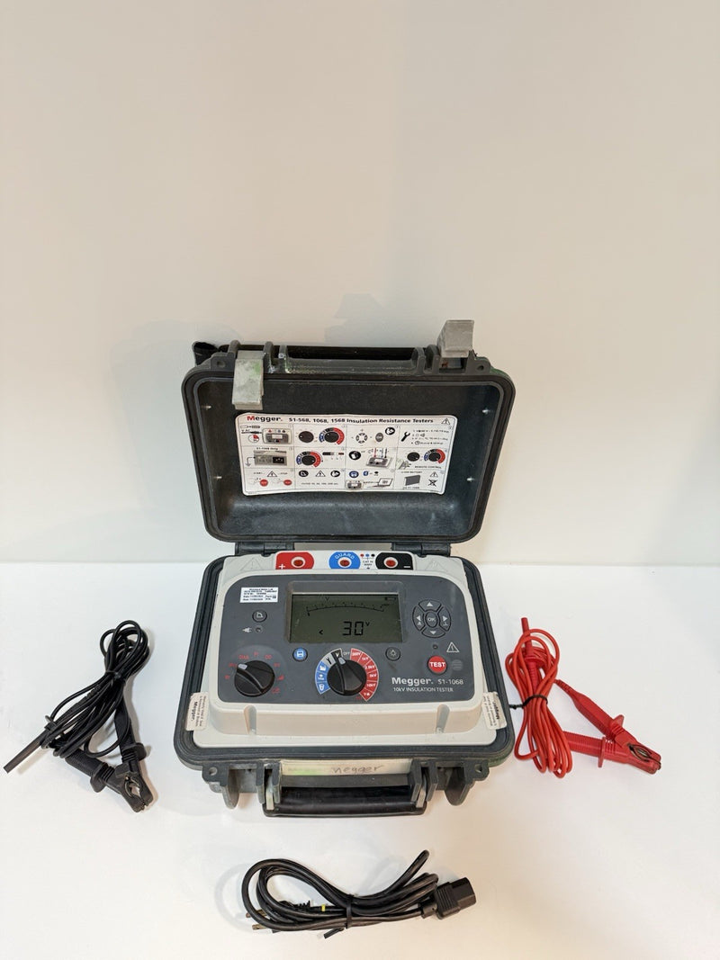 MEGGER S1-1068 10KV INSULATION TESTER WITH LEADS & CHARGER CALIBRATED 2024 TESTED