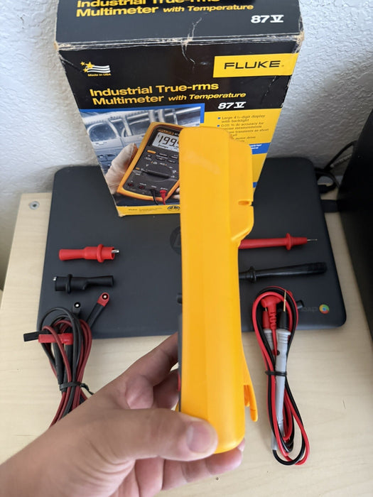 FLUKE 87V TRUE RMS MULTIMETER W /LEADS - FREE SHIPPING (TESTED)