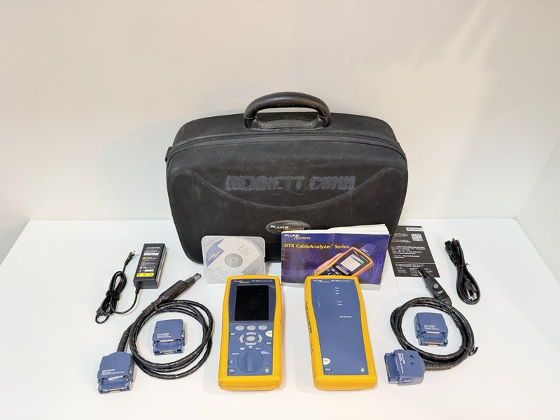 FLUKE NETWORKS DTX-1800 DTX CABLE ANALYZER KIT & PLA001 TESTED