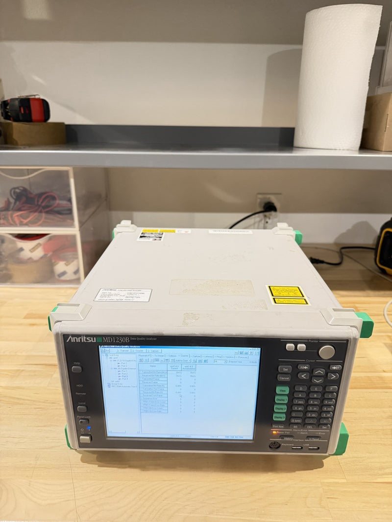 ANRITSU MD1230B DATA QUALITY ANALYZER WITH MU120118B & MU120122A MODULE