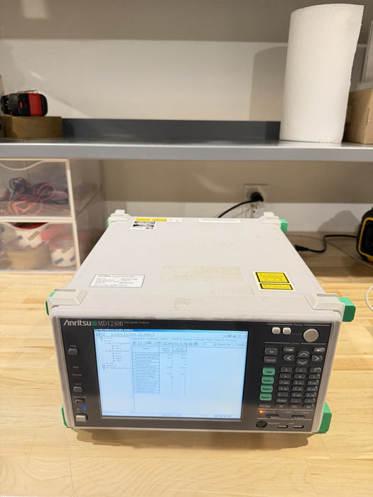 ANRITSU MD1230B DATA QUALITY ANALYZER WITH MU120118B & MU120122A MODULE
