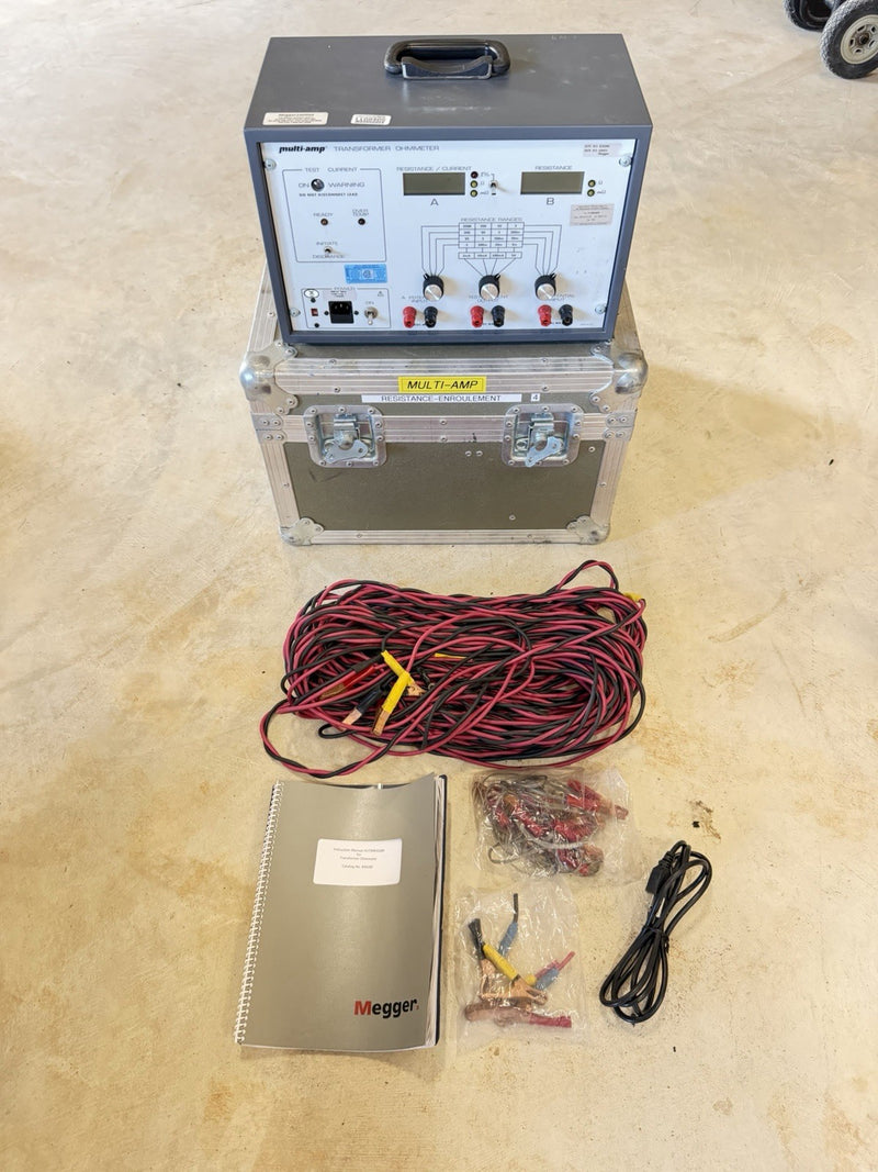 MULTI-AMP 830280 MEGGER TRANSFORMER OHMMETER 5A WINDING RESISTANCE TESTER