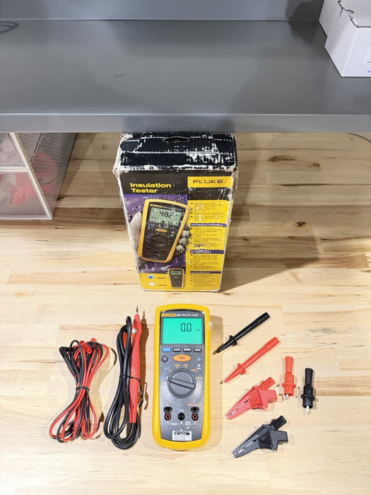 FLUKE 1507 INSULATION MULTIMETER WITH LEADS & CLIPS CALIBRATED 2026