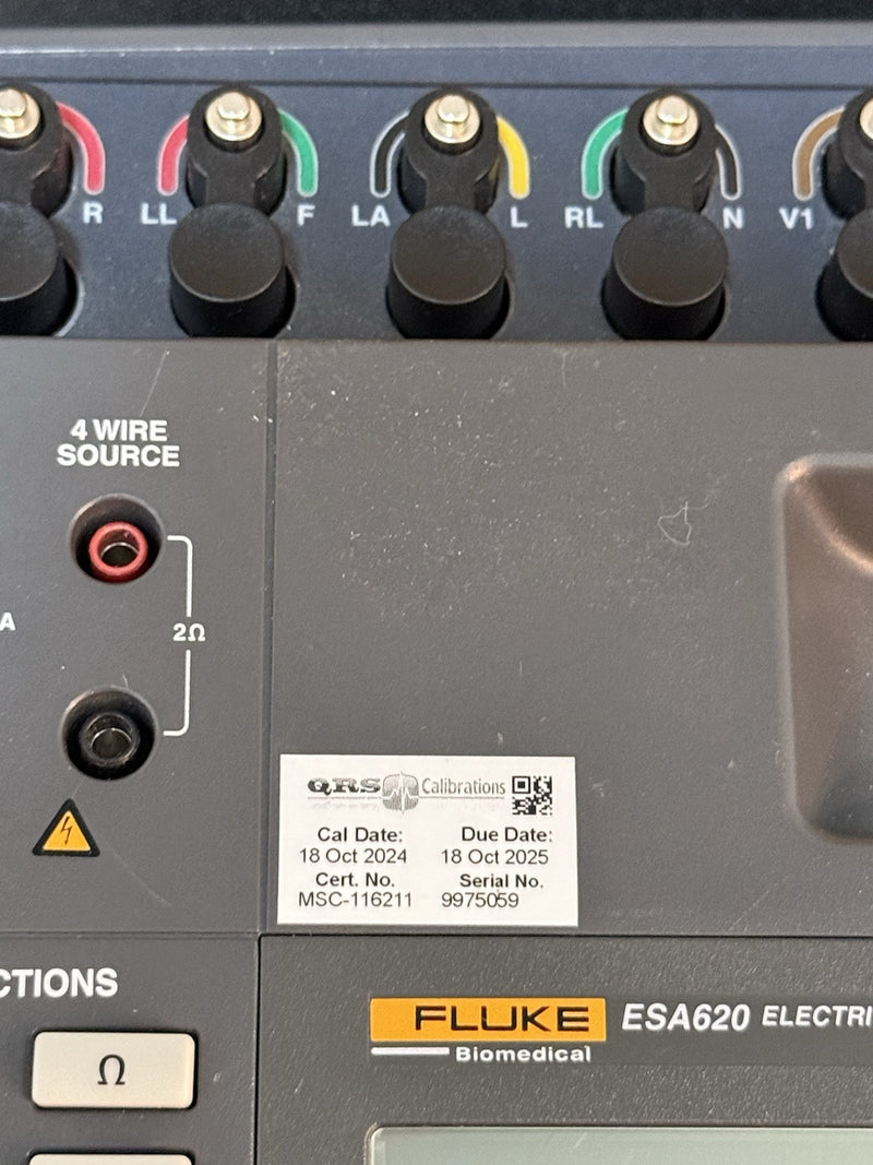 FLUKE ESA620 ELECTRICAL SAFETY ANALYZER CALIBRATED 2025