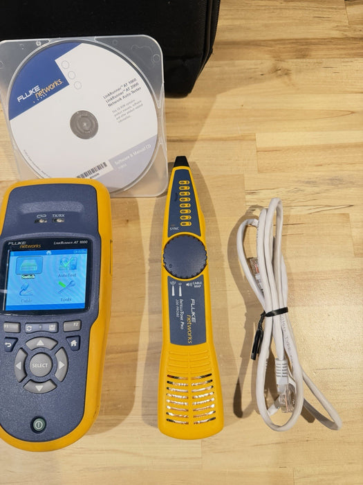 FLUKE NETWORKS LRAT-1000 LINKRUNNER AT-1000 AUTO TESTER W INTELLITONE PROBE 200
