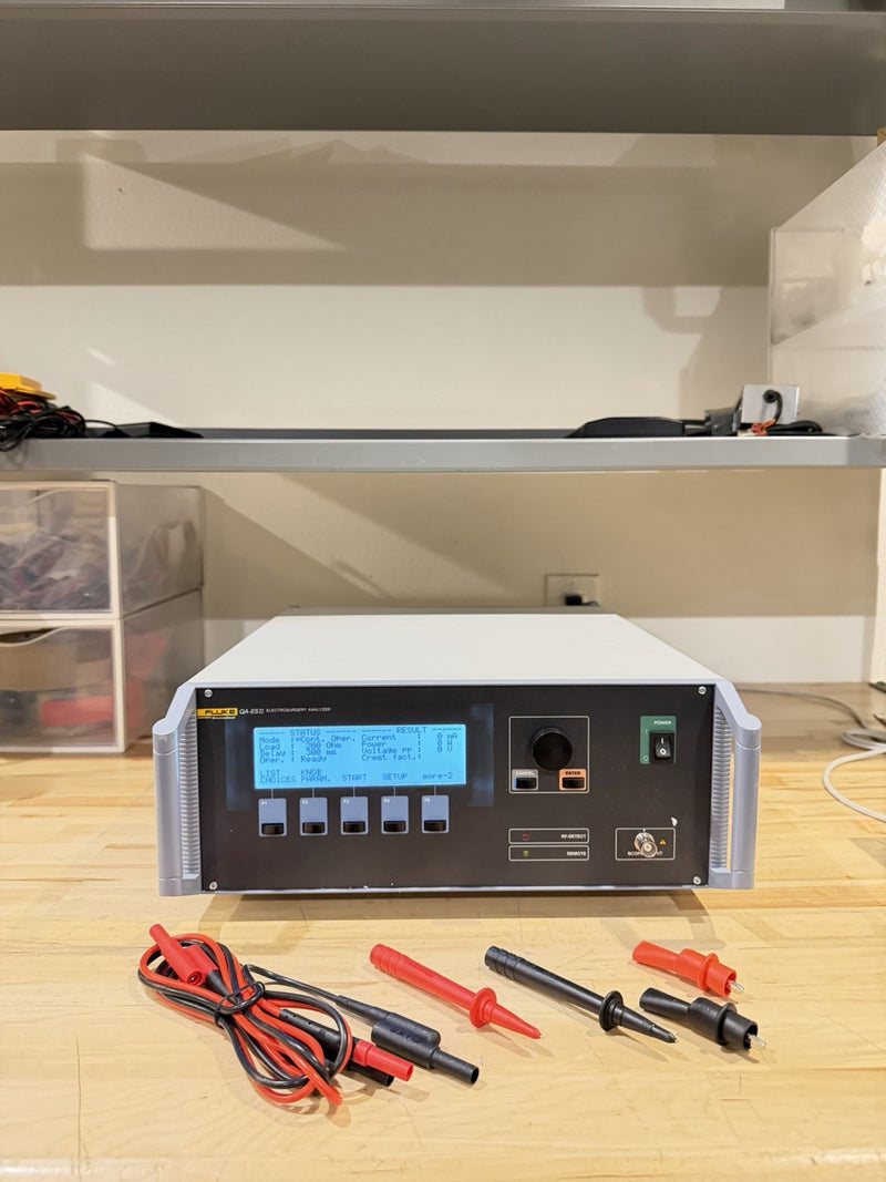 FLUKE QA-ES II ELECTROSURGERY ANALYZER W/ LEADS & CLIPS (TESTED) FREE SHIPPING