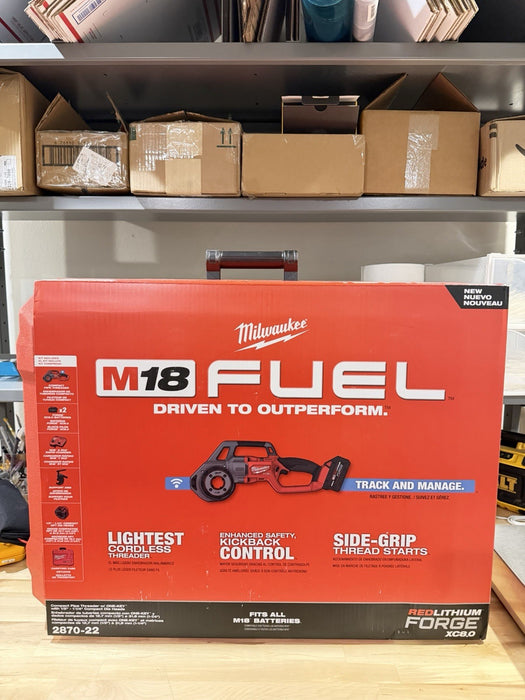 MILWAUKEE 2870-22 M18 18V FUEL PIPE THREADER W/ ONE KEY (NEW FACTORY SEALED)