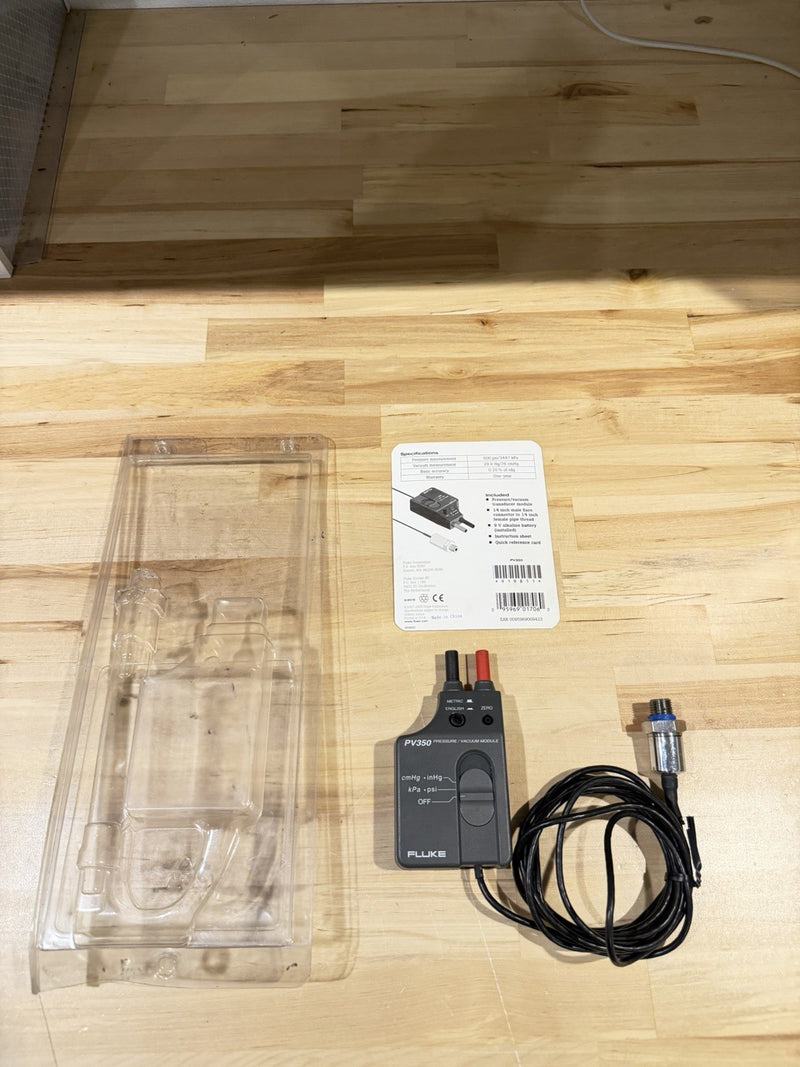 FLUKE PV350 PRESSURE VACUMM TRANSDUCER MODULE WITH BAG TESTED