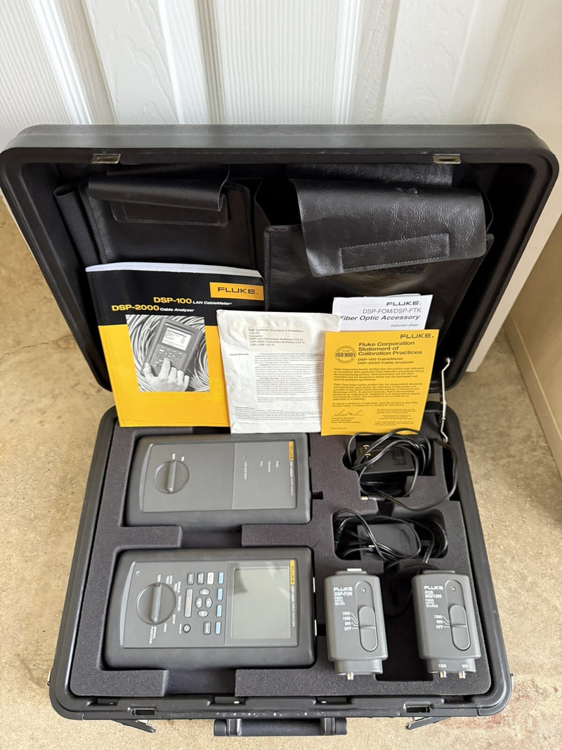 FLUKE DSP-2000 CABLE ANALYZER & DSP-2000SR SMART REMOTE KIT TESTED