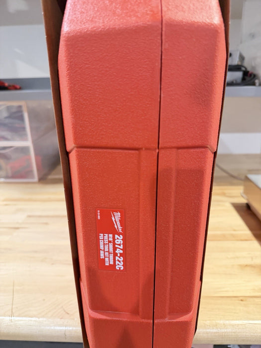 MILWAUKEE 2674-22C M18 SHORT THROW PRESS TOOL KIT W/ PEX CRIMP JAWS (NEW SEALED)