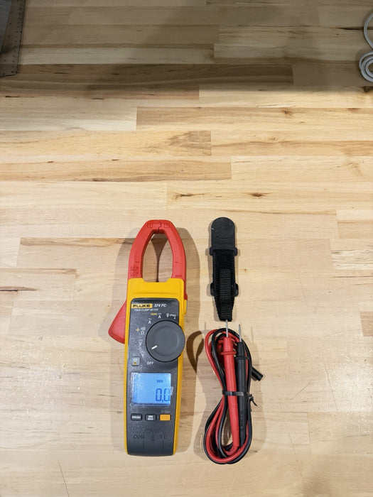 FLUKE 374 FC TRMS CLAMP METER W/ LEADS & CLIPS (TESTED) SHIPS FAST