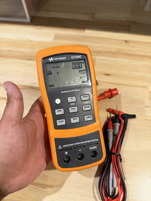 KEYSIGHT U1732C HANDHELD LCR METER WITH LEADS TESTED