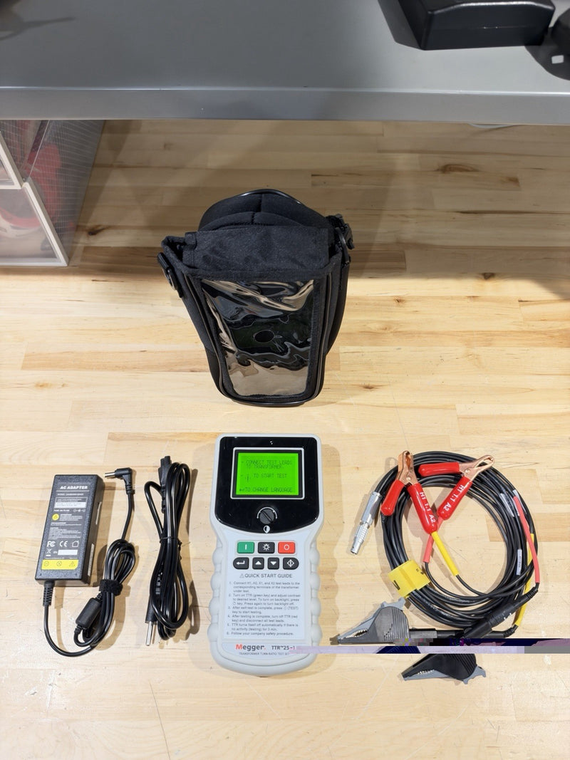 MEGGER TTR-25-1 SINGLE & THREE PHASE TRANSFORMER TURN-RATIO TEST SET SHIPS FREE
