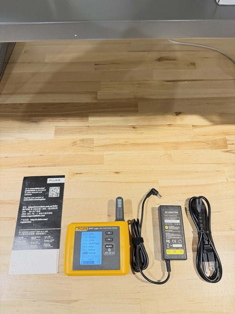 FLUKE BIOMEDICAL SPOT LIGHT SPO2 FUNCTIONAL TESTER WITH CHARGER