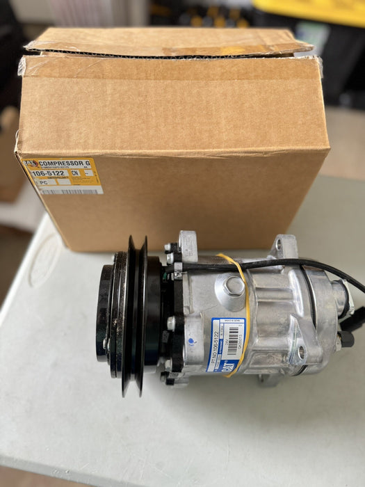 NEW Genuine OEM Cat 106-5122 A/C Compressor w/Clutch 24 V For Caterpillar NEW