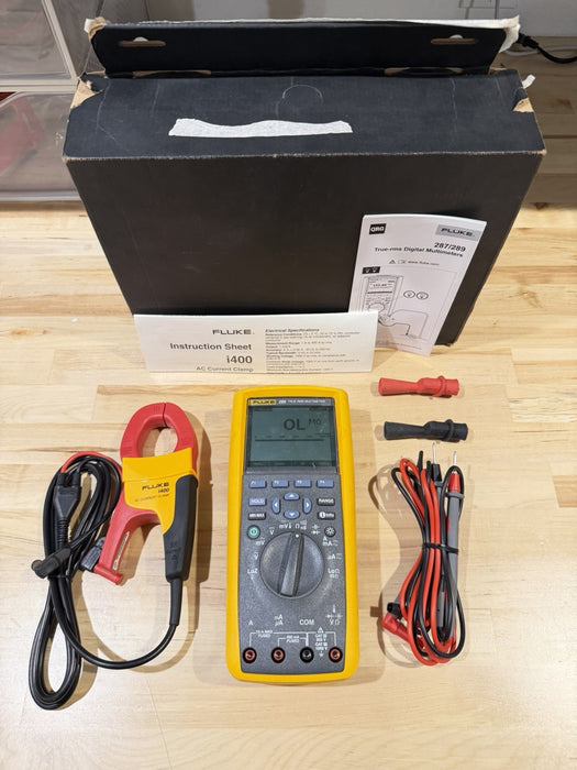 FLUKE 289/IMSK INDUSTRIAL DMM SERVICE KIT WITH I400 CURRENT CLAMP NEW