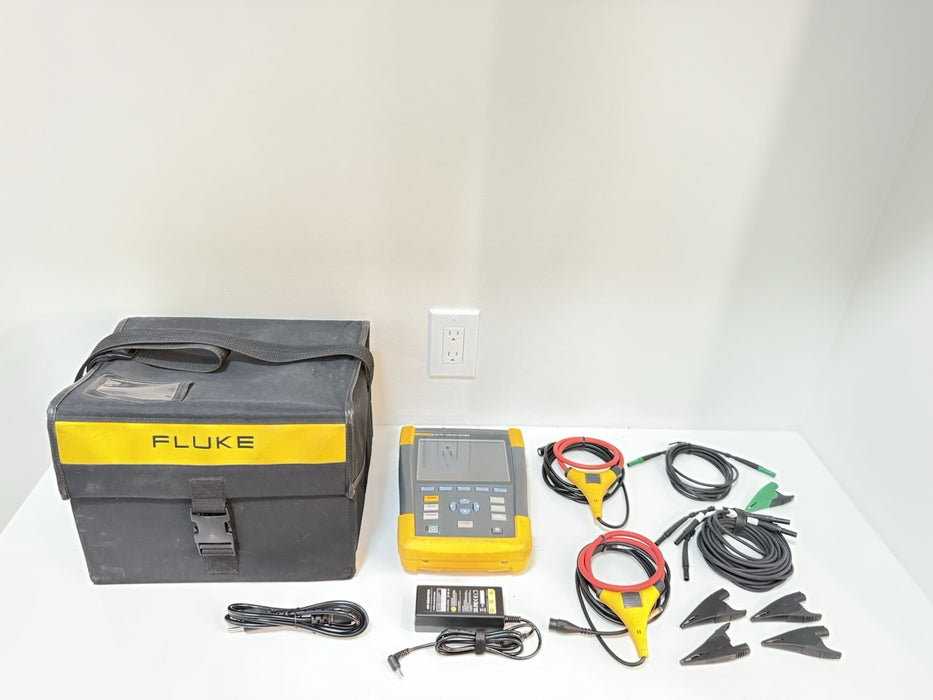 FLUKE 434 SERIES II ENERGY ANALYZER W/ACCESSORIES - SHIPS FREE (TESTED)
