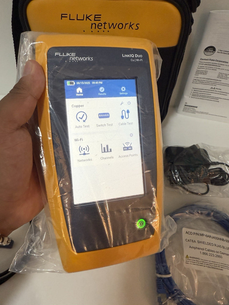 FLUKE NETWORKS LINKIQ-DUO WIFI NETWORKS TESTER MFD-2025 /SHIPS FREE