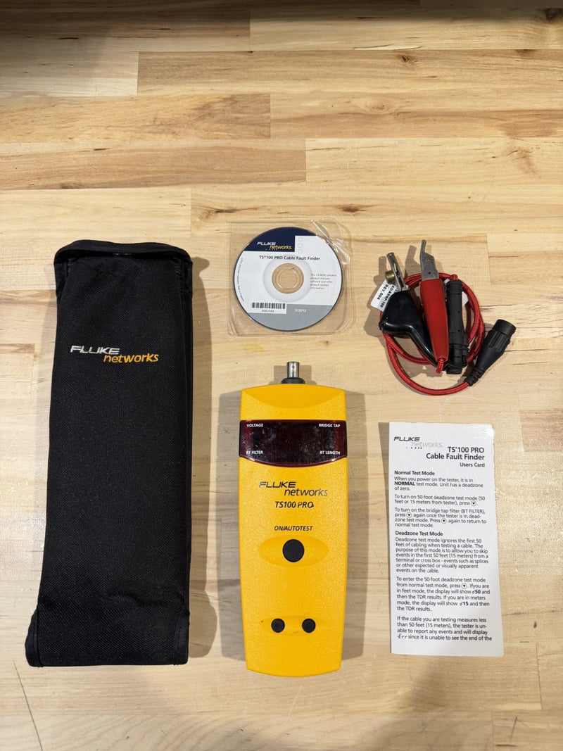 FLUKE NETWORKS TS 100 PRO CABLE FAULT FINDER TESTED