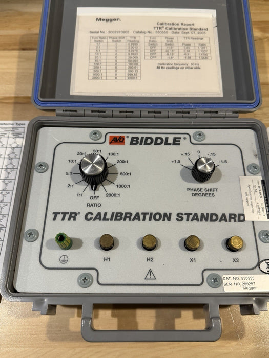 MEGGER AVO BIDDLE 550555 TTR CALIBRATION STANDARD (TESTED) FREE SHIPPING