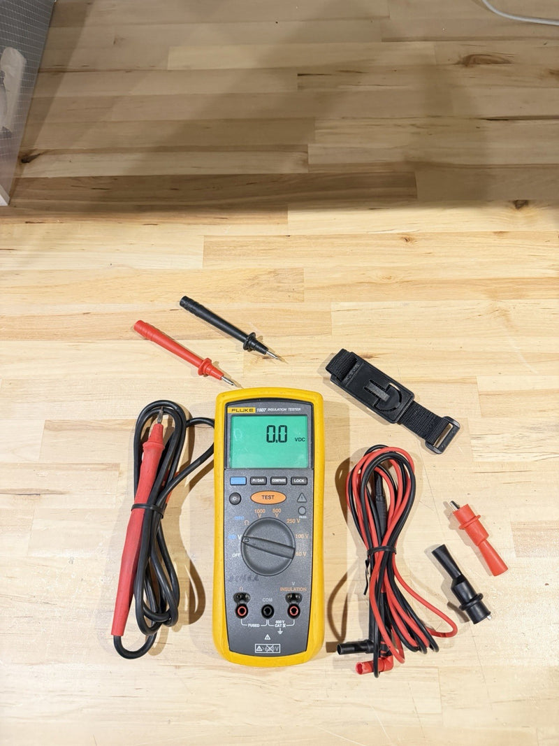 FLUKE 1507 INSULATION MULTIMETER W/ LEADS & CLIPS